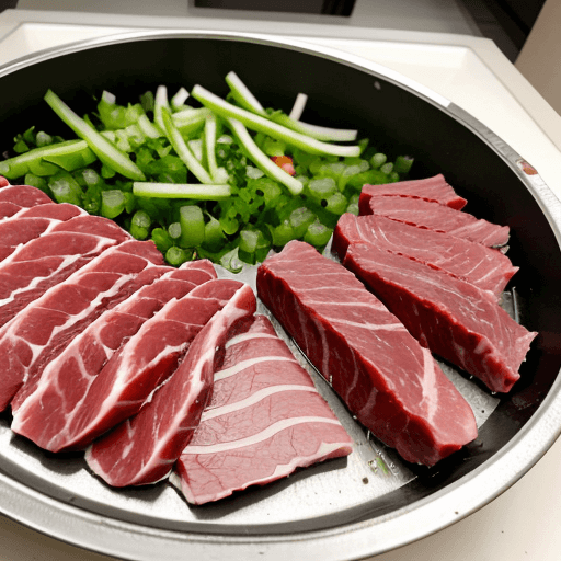 мясо и зелень